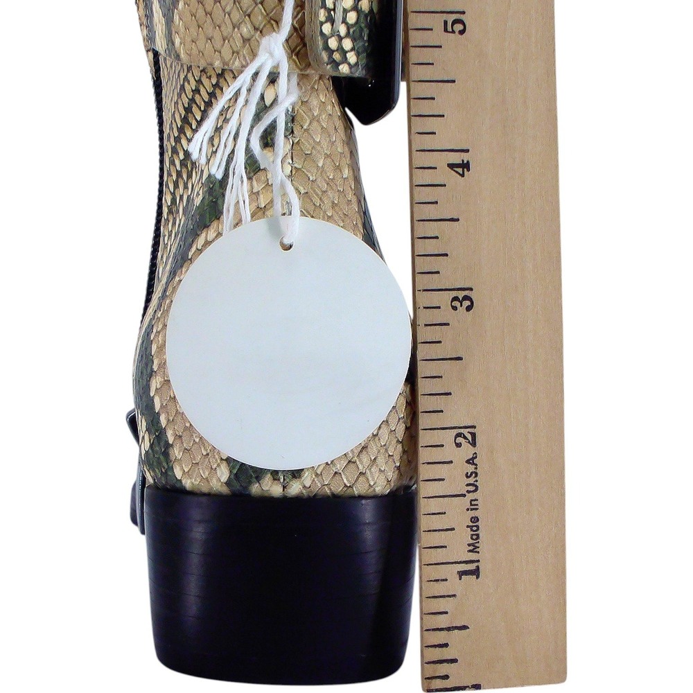 Steven by Steve Madden Ringer Snakeskin‎ Ankle Boots 6M Buckle Water Resistant - Picture 8 of 13